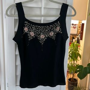 Vintage beaded tank - Medium- NWOT
